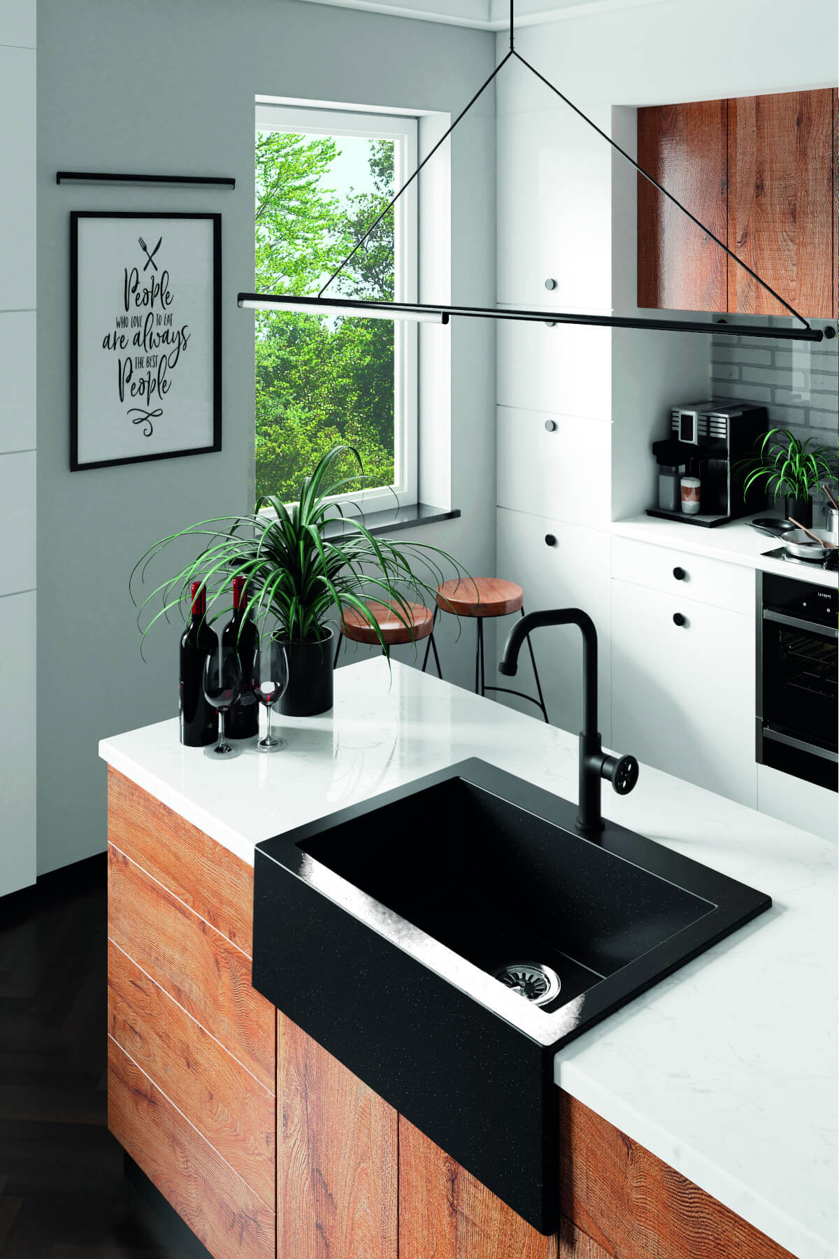 KOMODO_INSPIRACJA zlew farmerski KOMODO czarny